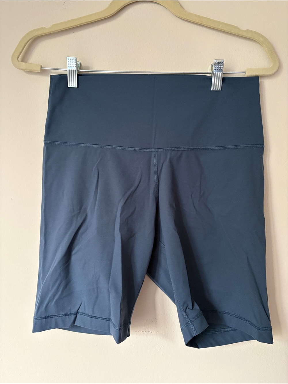 Everlane High-Rise Bike Shorts — Charcoal Blue